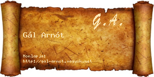 Gál Arnót névjegykártya